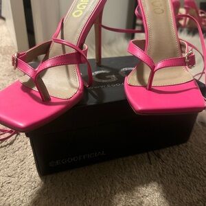 EGO Fuchsia Strappy Heels